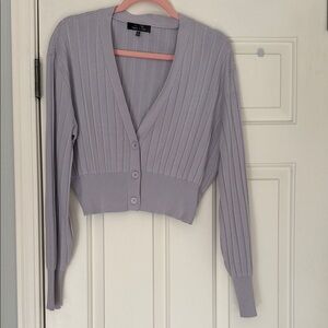 Women's Lavender Cardigan Sweater